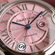 Copy Balloon Blue Cartier Wave Pink Dial V6 Watch with Pink Leather Strap (2)_th.JPG